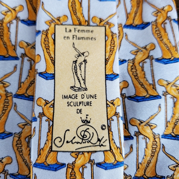 Vintage La Femme en Flammes Silk Tie - Picture 4 of 5